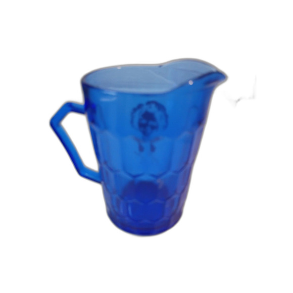 Cobalt Blue Glass Hazel Atlas Shirley Temple 4 1/2" Pitcher - Picture 3 of 7